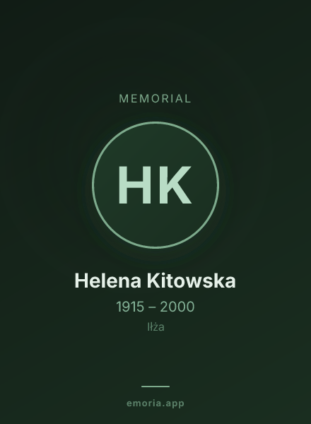 Memorial portrait of Helena Kitowska
