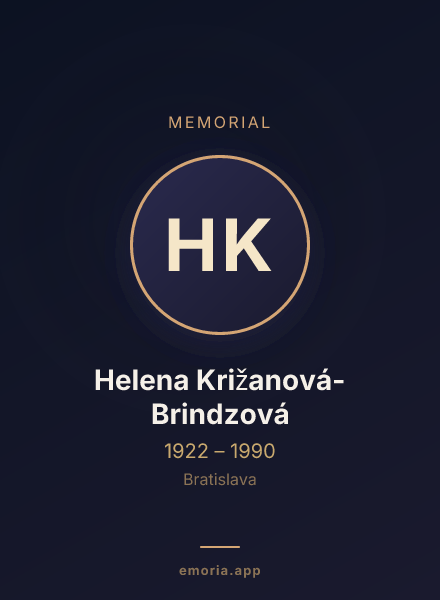 Memorial portrait of Helena Križanová-Brindzová