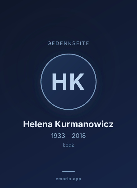 Gedenkportrait von Helena Kurmanowicz