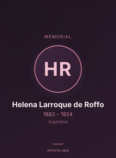 Memorial portrait of Helena Larroque de Roffo