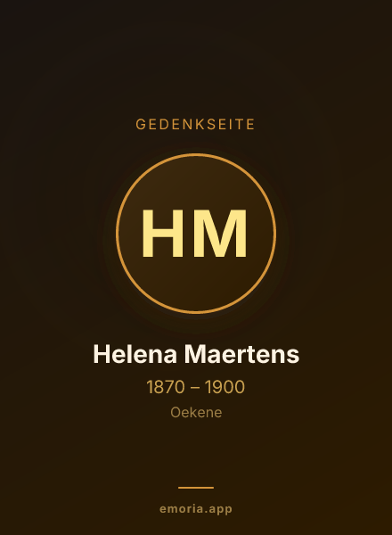 Gedenkportrait von Helena Maertens