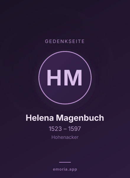 Gedenkportrait von Helena Magenbuch