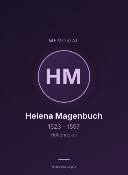 Memorial portrait of Helena Magenbuch