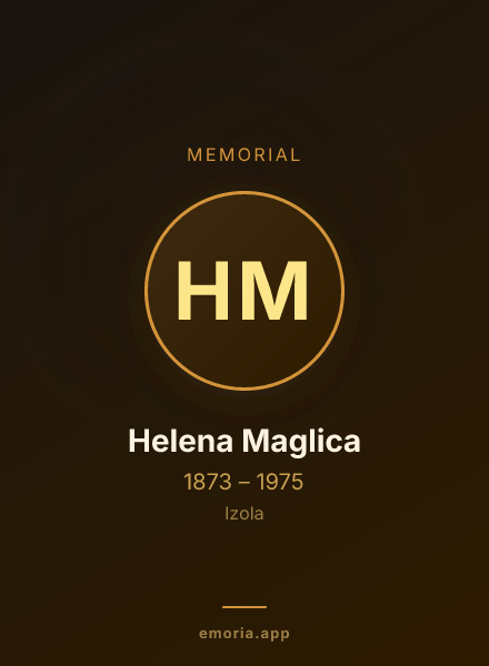 Memorial portrait of Helena Maglica