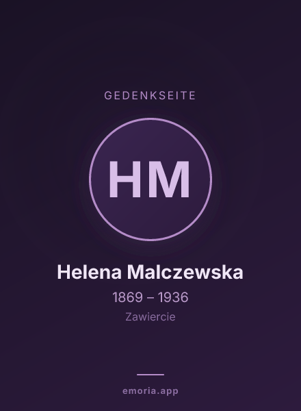 Gedenkportrait von Helena Malczewska