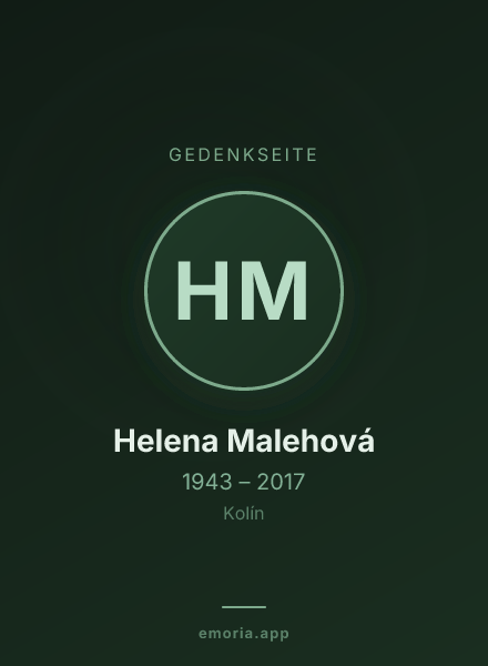Gedenkportrait von Helena Malehová