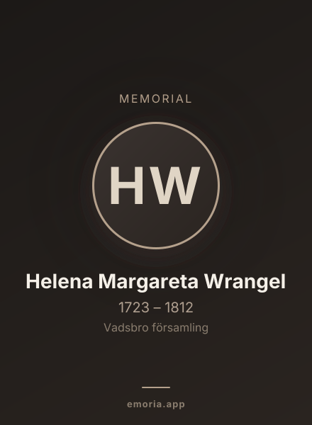 Memorial portrait of Helena Margareta Wrangel