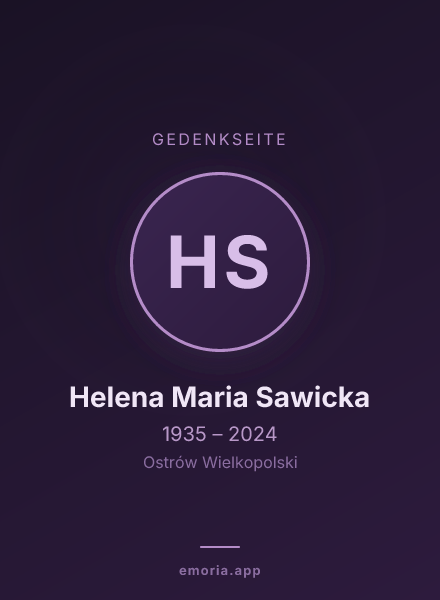 Gedenkportrait von Helena Maria Sawicka
