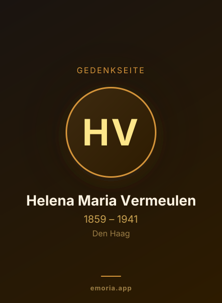 Gedenkportrait von Helena Maria Vermeulen