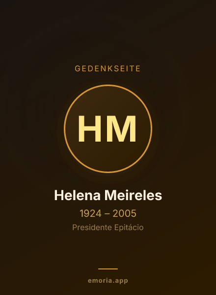 Gedenkportrait von Helena Meireles