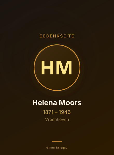 Gedenkportrait von Helena Moors