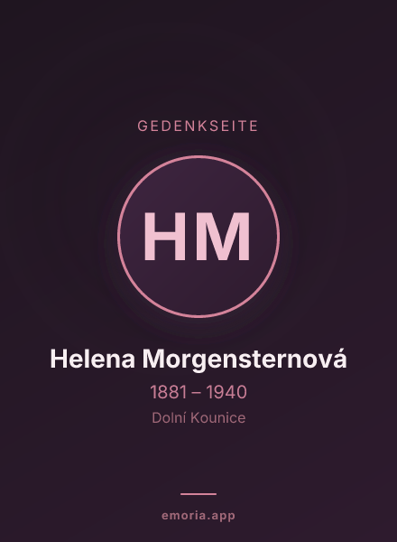 Gedenkportrait von Helena Morgensternová