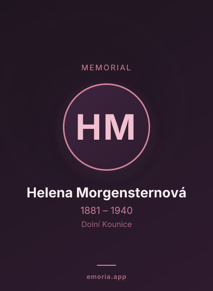 Memorial portrait of Helena Morgensternová
