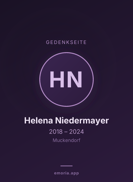 Gedenkportrait von Helena Niedermayer