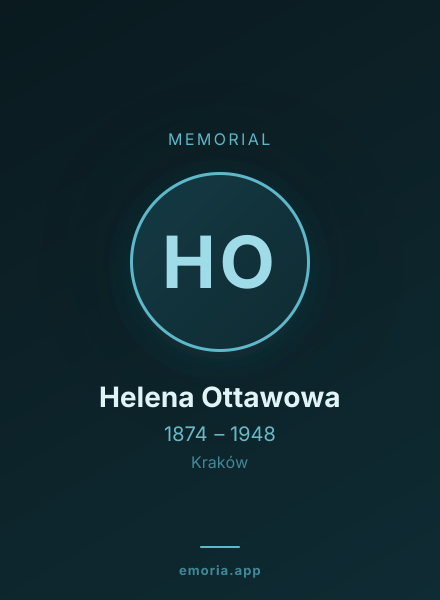 Memorial portrait of Helena Ottawowa