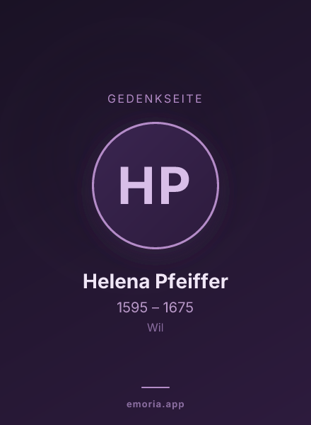 Gedenkportrait von Helena Pfeiffer