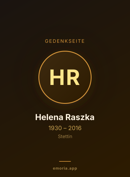 Gedenkportrait von Helena Raszka