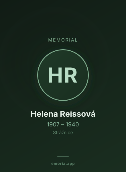 Memorial portrait of Helena Reissová