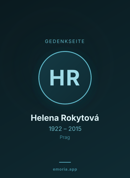 Gedenkportrait von Helena Rokytová