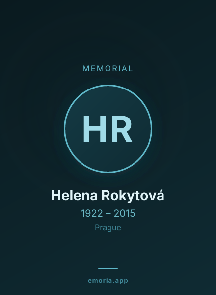 Memorial portrait of Helena Rokytová
