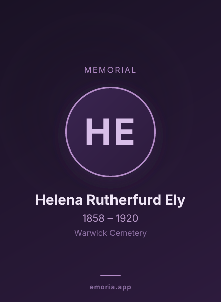 Memorial portrait of Helena Rutherfurd Ely