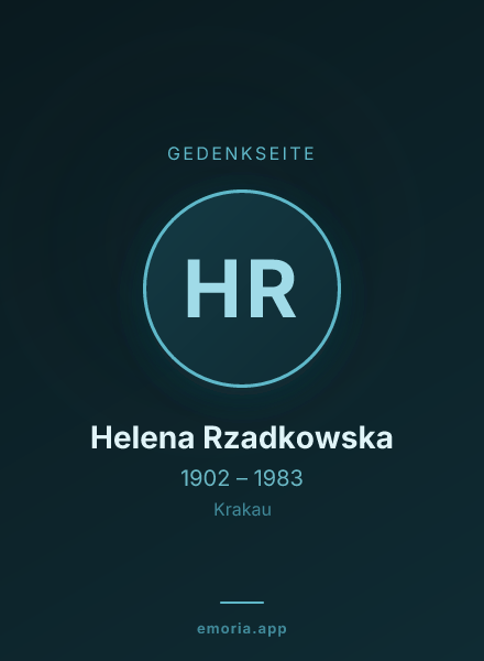 Gedenkportrait von Helena Rzadkowska