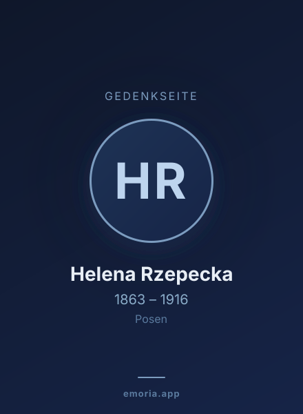 Gedenkportrait von Helena Rzepecka