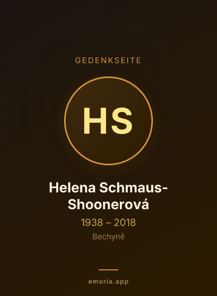 Gedenkportrait von Helena Schmaus-Shoonerová
