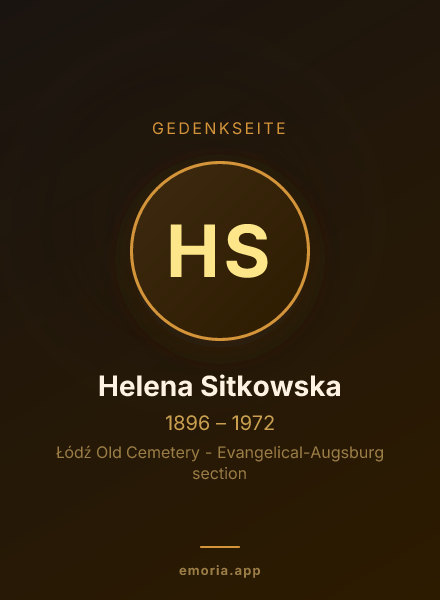 Gedenkportrait von Helena Sitkowska