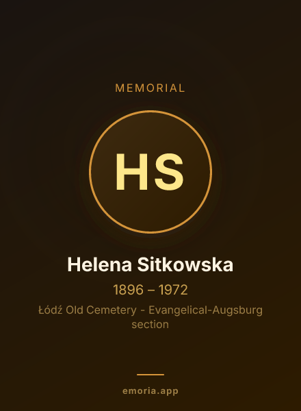 Memorial portrait of Helena Sitkowska