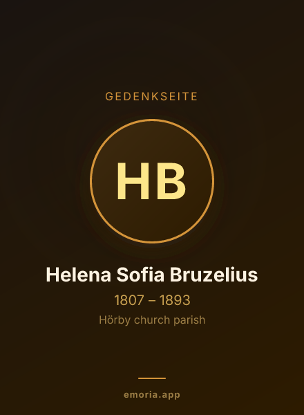 Gedenkportrait von Helena Sofia Bruzelius