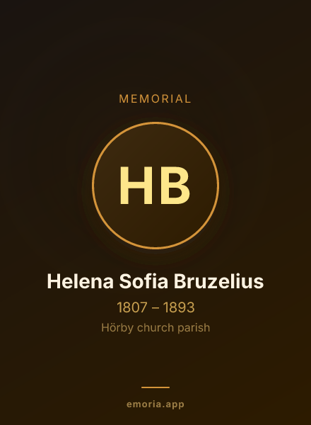Memorial portrait of Helena Sofia Bruzelius
