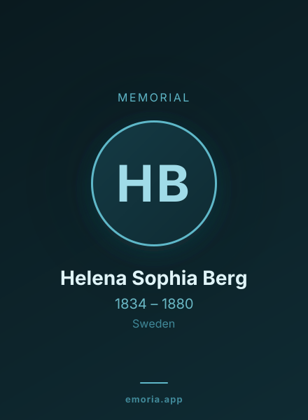 Memorial portrait of Helena Sophia Berg