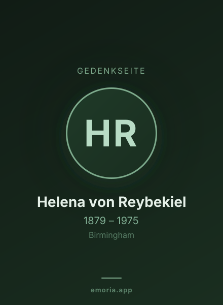 Gedenkportrait von Helena von Reybekiel