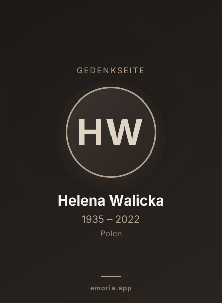 Gedenkportrait von Helena Walicka