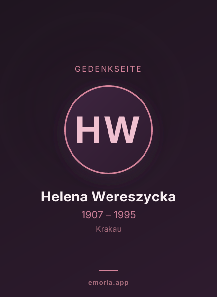 Gedenkportrait von Helena Wereszycka