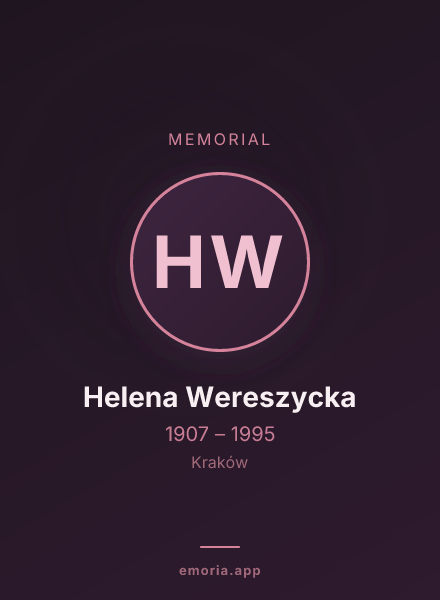 Memorial portrait of Helena Wereszycka