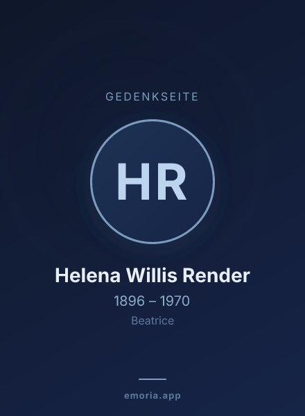 Gedenkportrait von Helena Willis Render