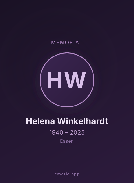 Memorial portrait of Helena Winkelhardt
