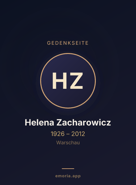 Gedenkportrait von Helena Zacharowicz