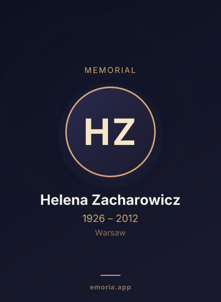 Memorial portrait of Helena Zacharowicz