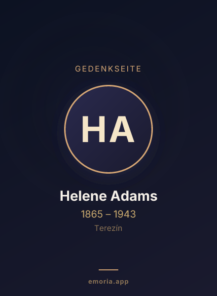 Gedenkportrait von Helene Adams
