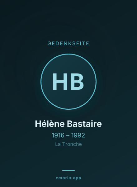 Gedenkportrait von Hélène Bastaire