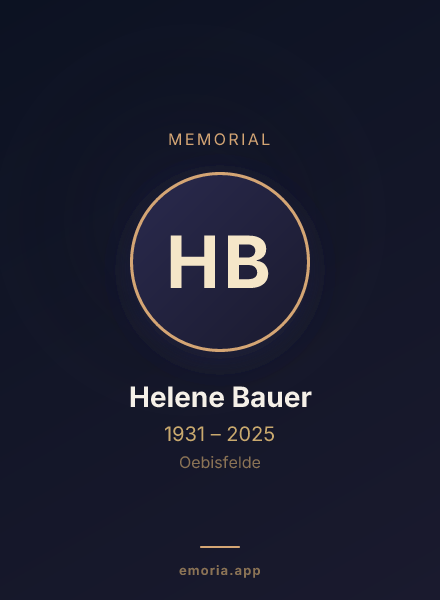 Memorial portrait of Helene Bauer