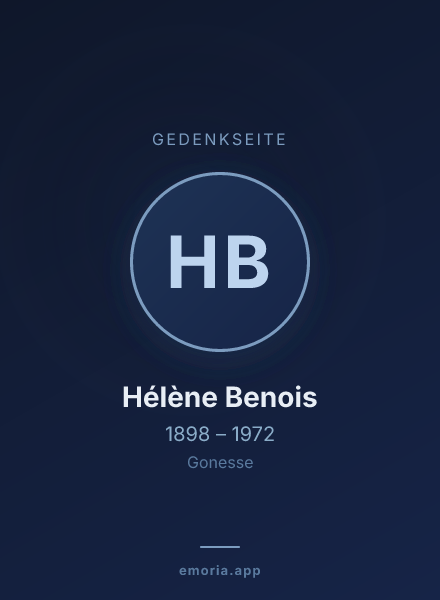 Gedenkportrait von Hélène Benois