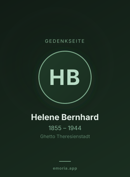 Gedenkportrait von Helene Bernhard
