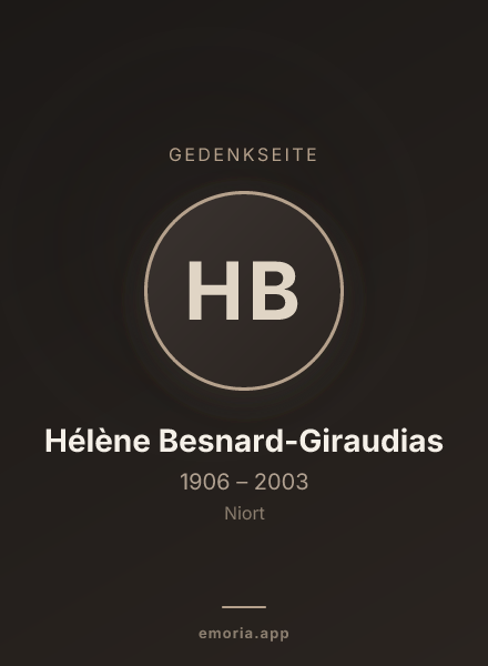Gedenkportrait von Hélène Besnard-Giraudias