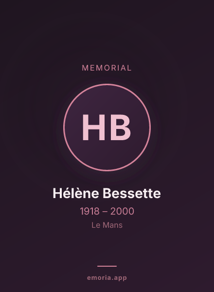 Memorial portrait of Hélène Bessette