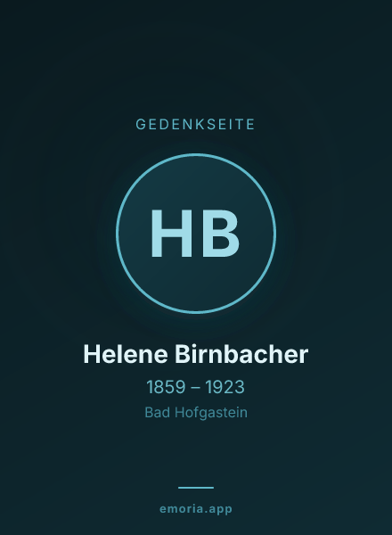 Gedenkportrait von Helene Birnbacher