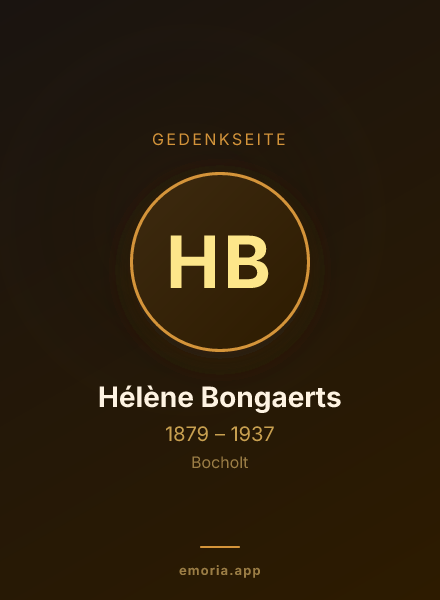 Gedenkportrait von Hélène Bongaerts